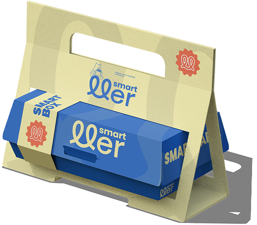 Smart paper product packaging illustration